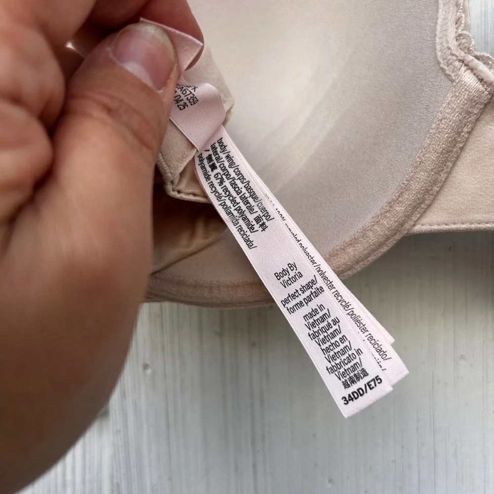 Body by Victoria‎ Perfect Shape Bra 34DD Nude Underwire Full Cup